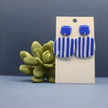 Deckchair Stripes Large Square Dangle Earrings