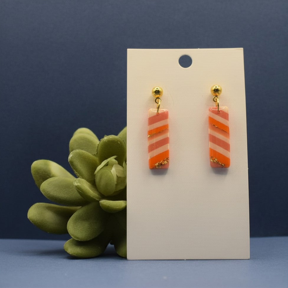 Candy Stripes - Rectangle Earrings