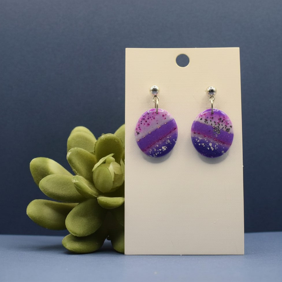 Candy Stripes — Oval Earrings