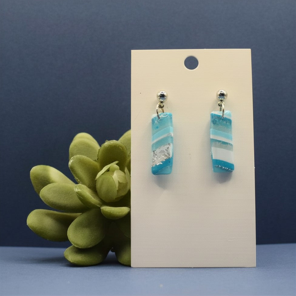 Candy Stripes - Rectangle Earrings