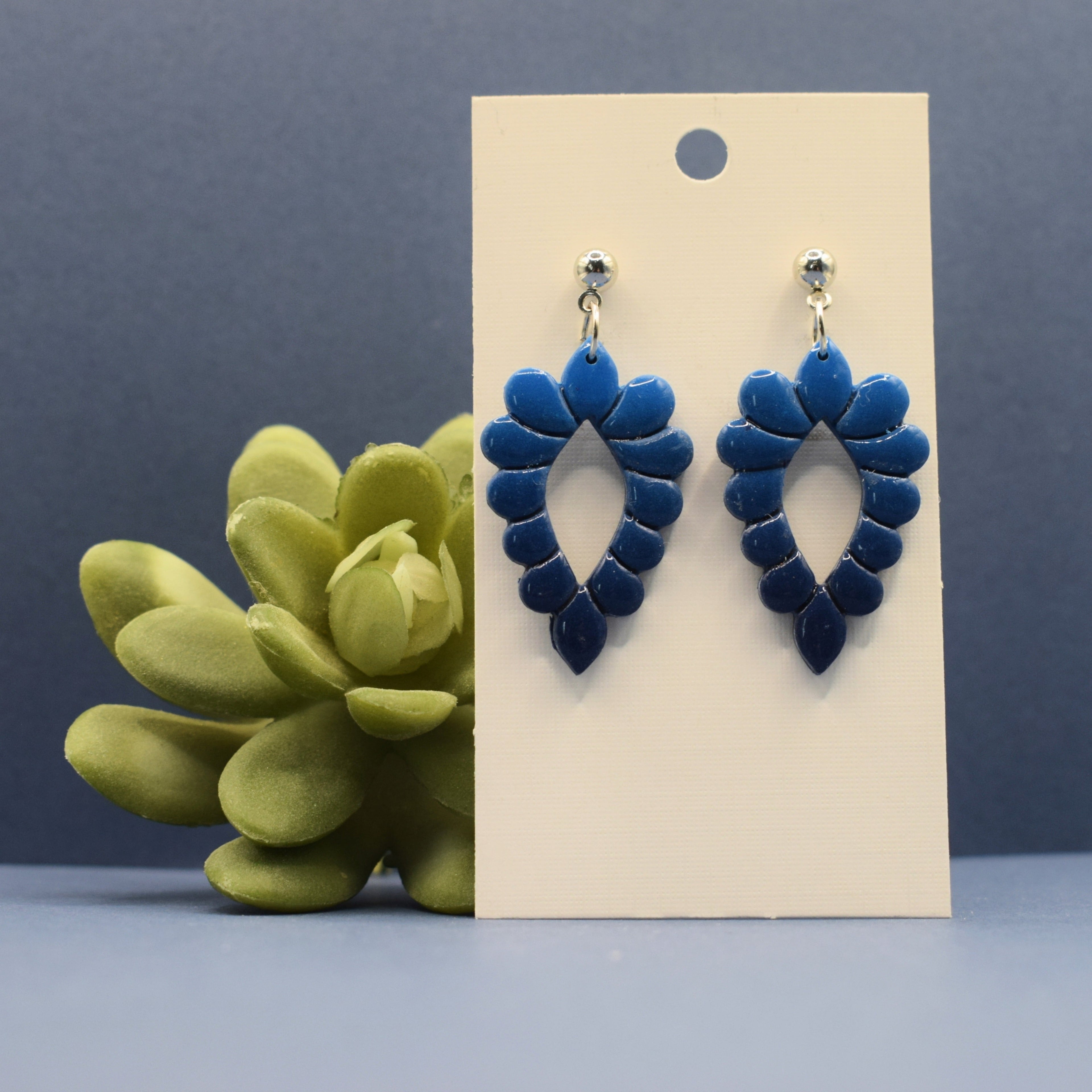 Ombré Bubble Drop Earrings - Purple/Pink