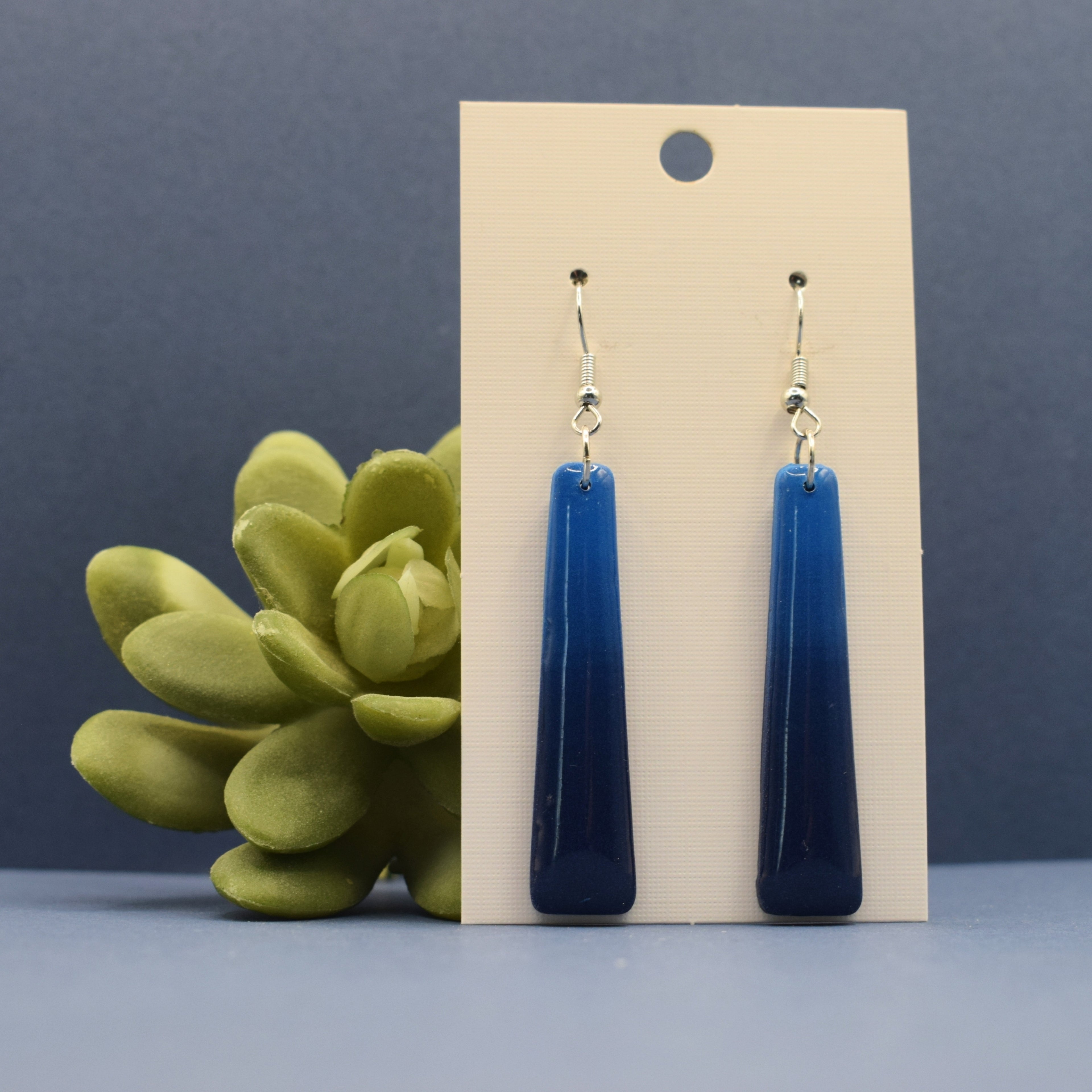 Ombré Long Tapered Bar Dangle Earrings
