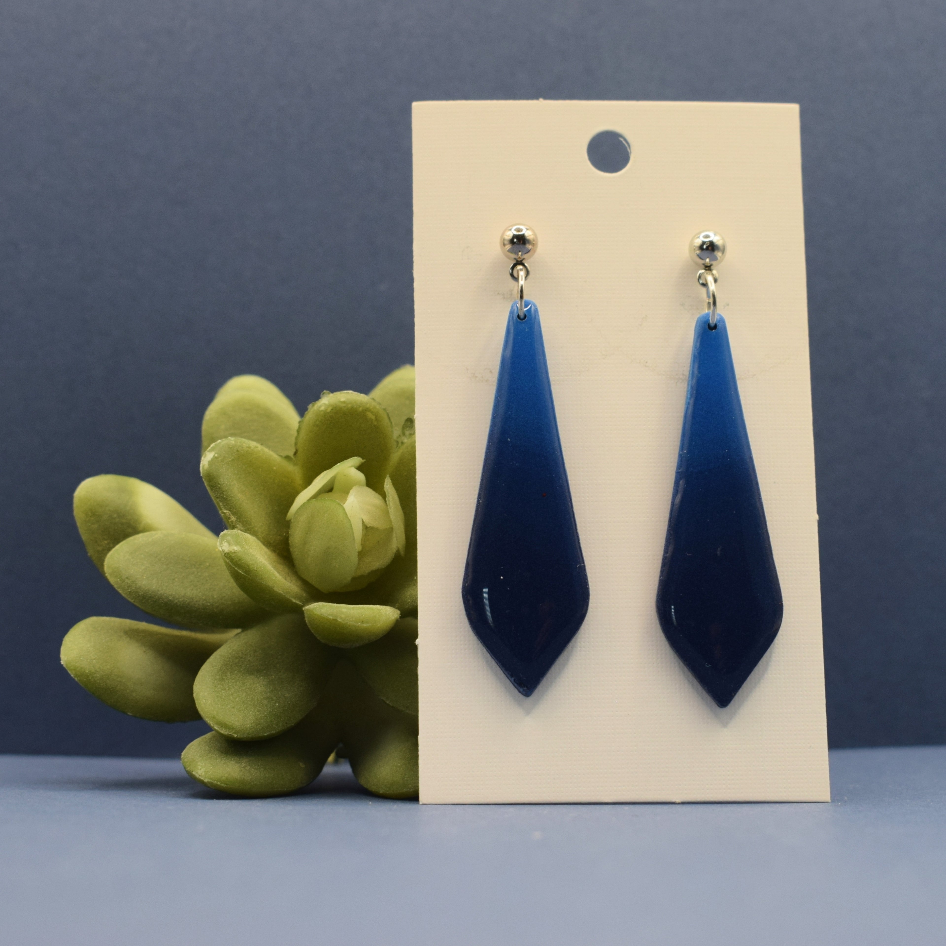 Ombré Long Diamond Dangle Earrings