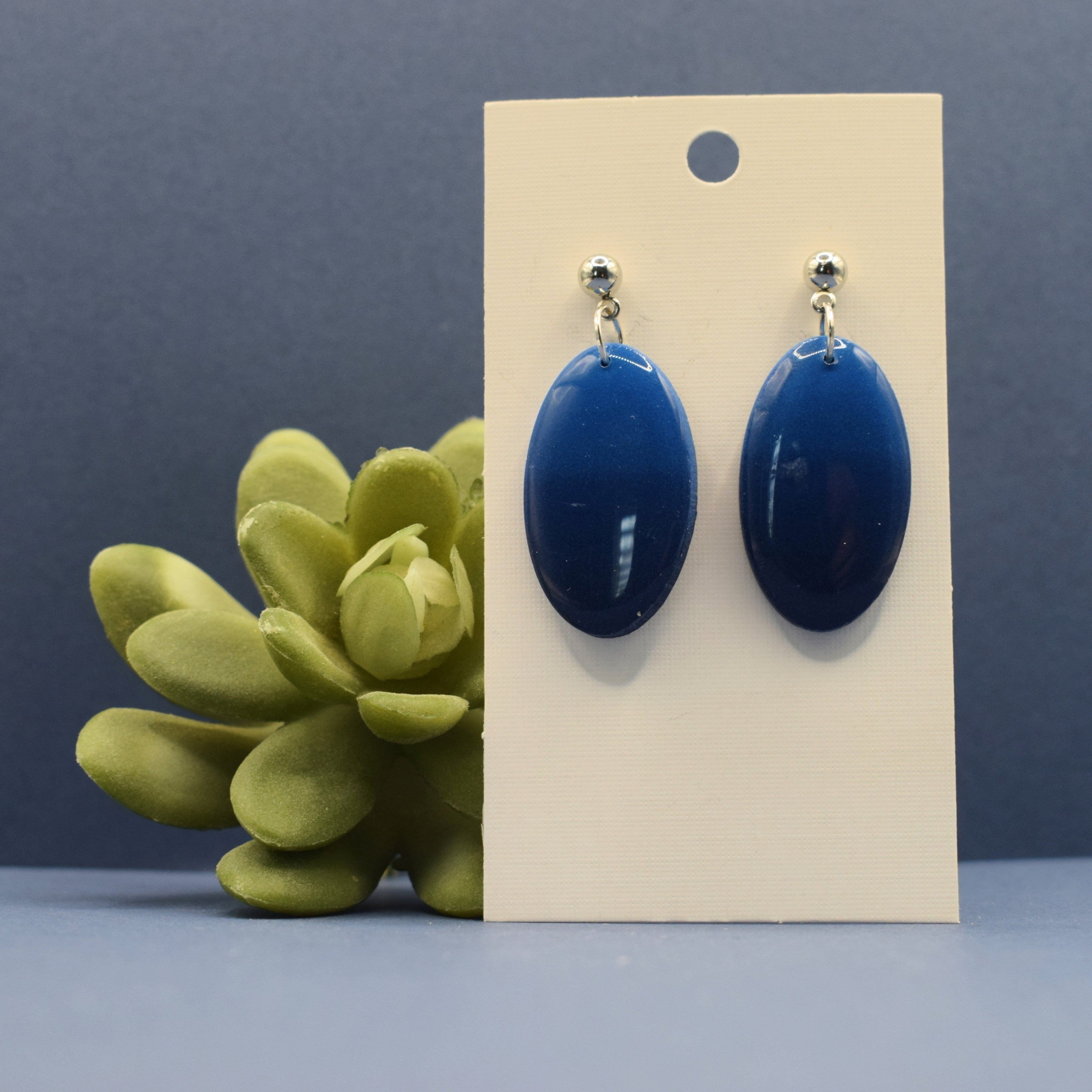 Ombré Oval Dangle Earrings