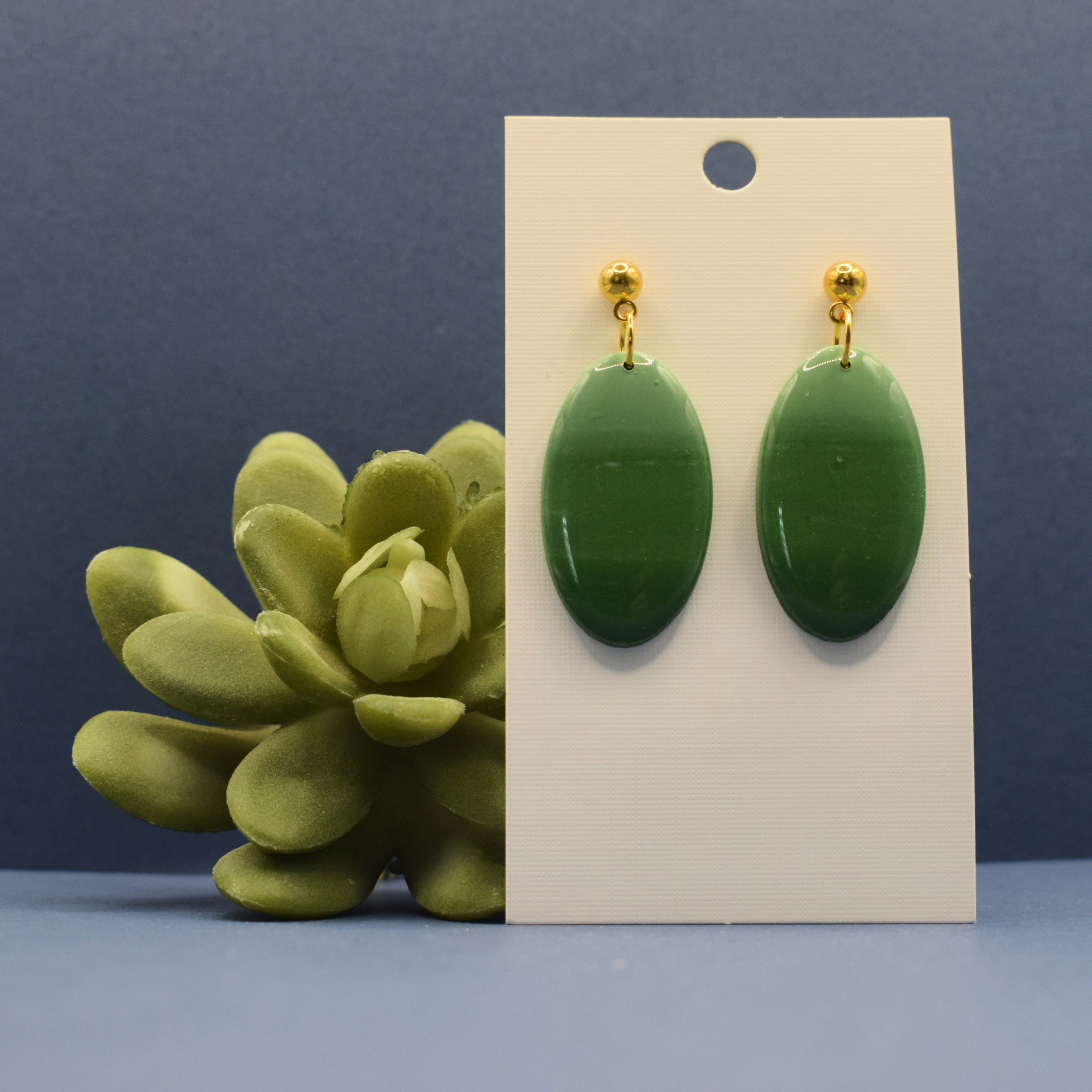 Ombré Oval Dangle Earrings