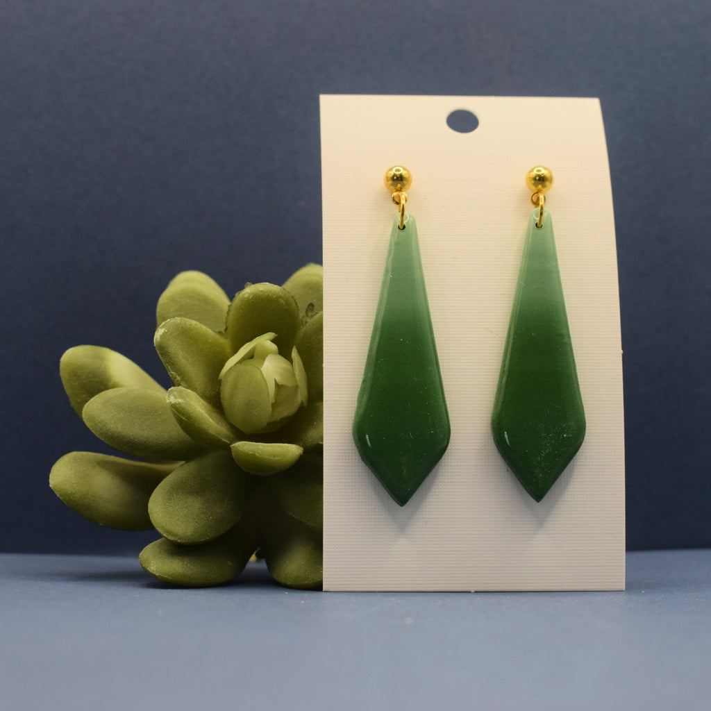 Ombré Long Diamond Dangle Earrings