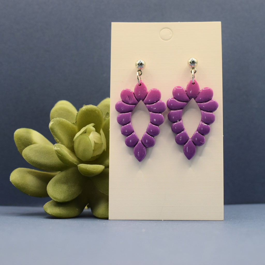 Ombré Bubble Drop Earrings - Orange