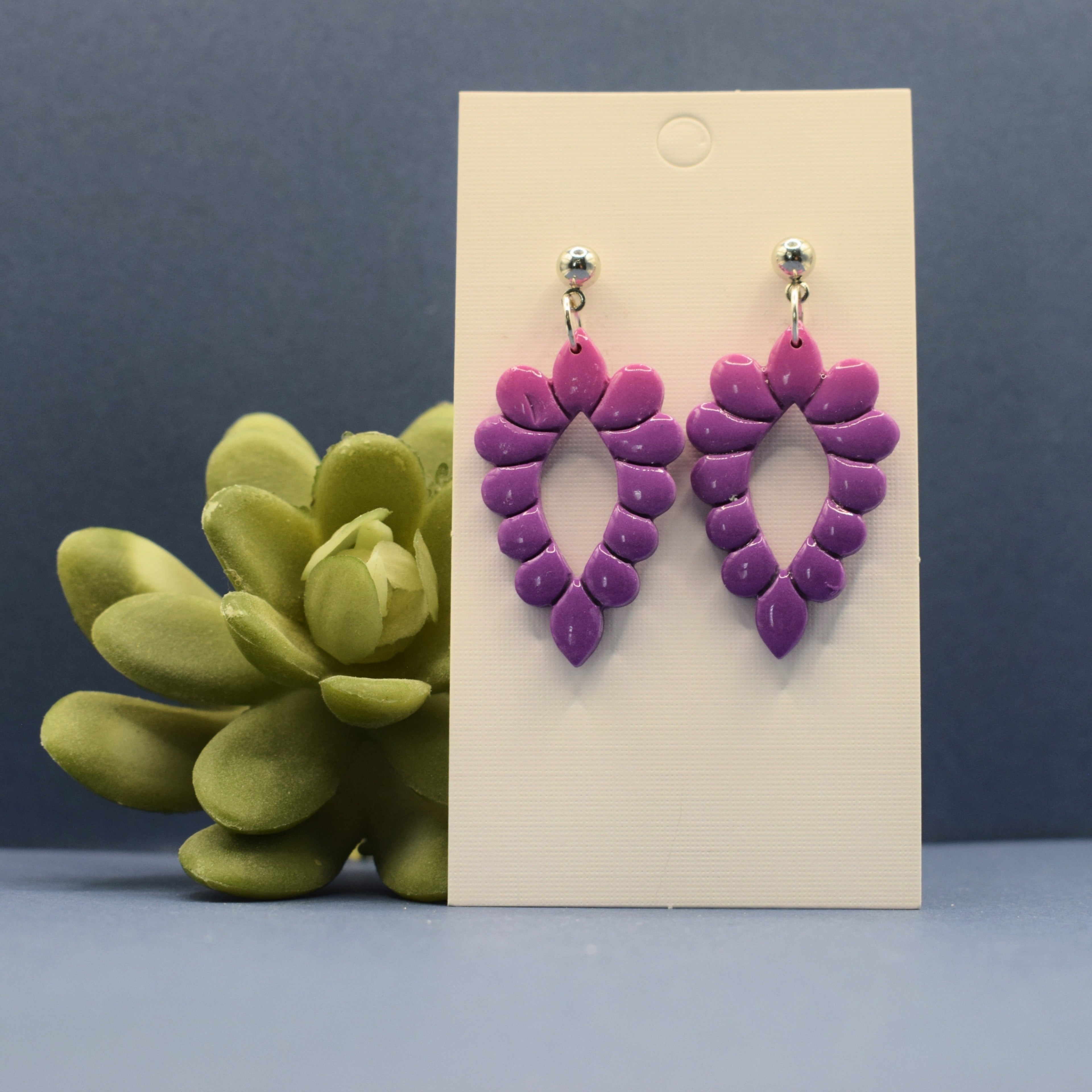 Ombré Bubble Drop Earrings - Orange
