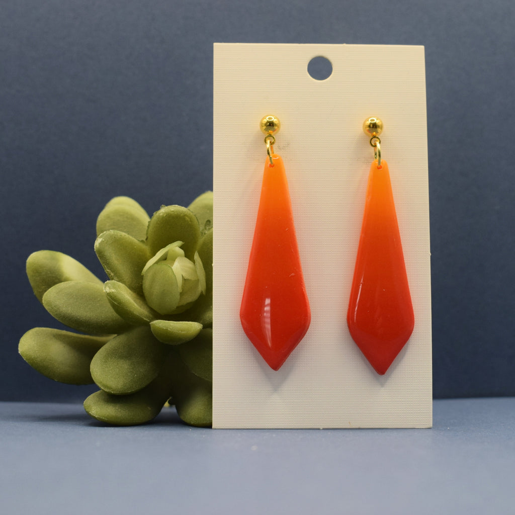 Ombré Long Diamond Dangle Earrings