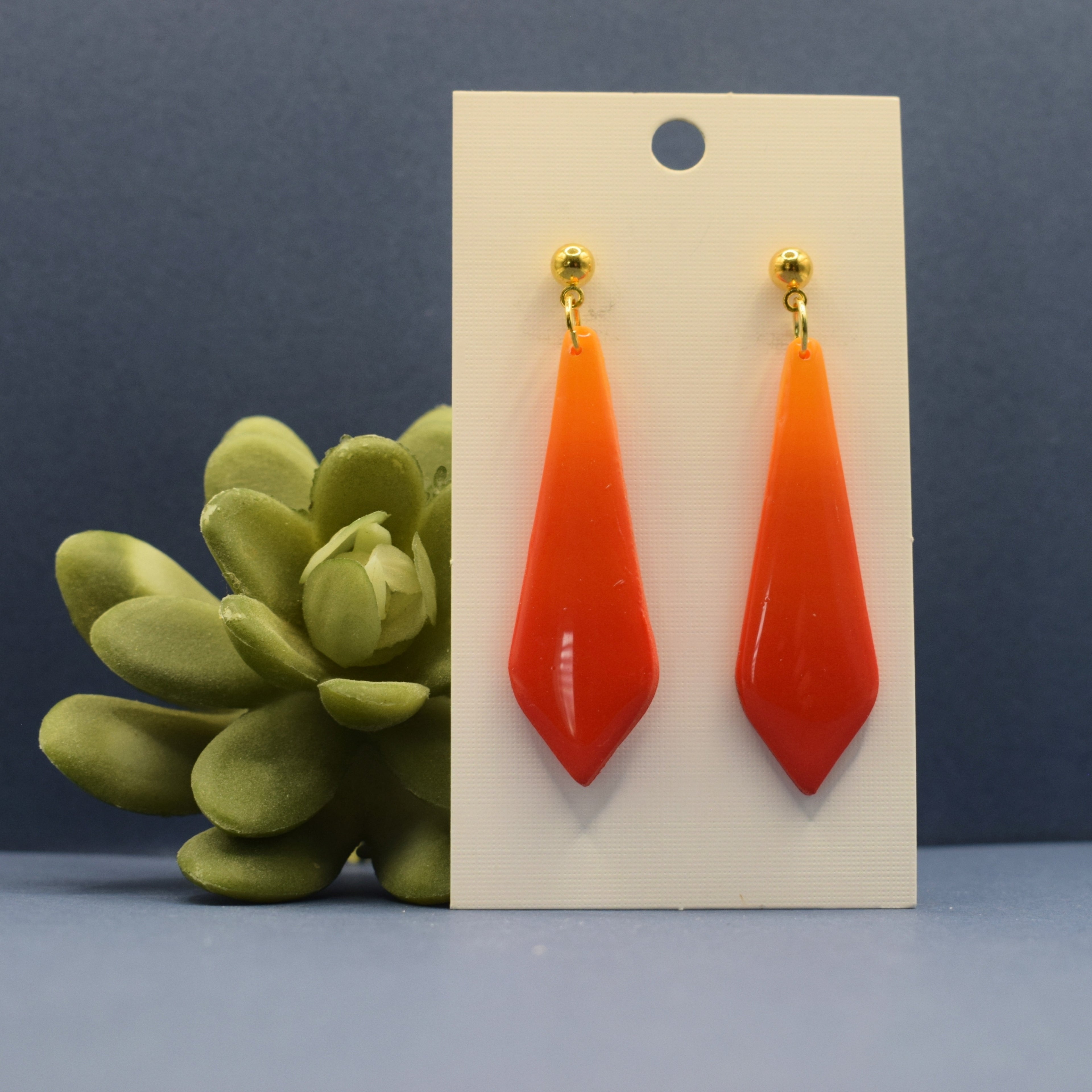 Ombré Long Diamond Dangle Earrings