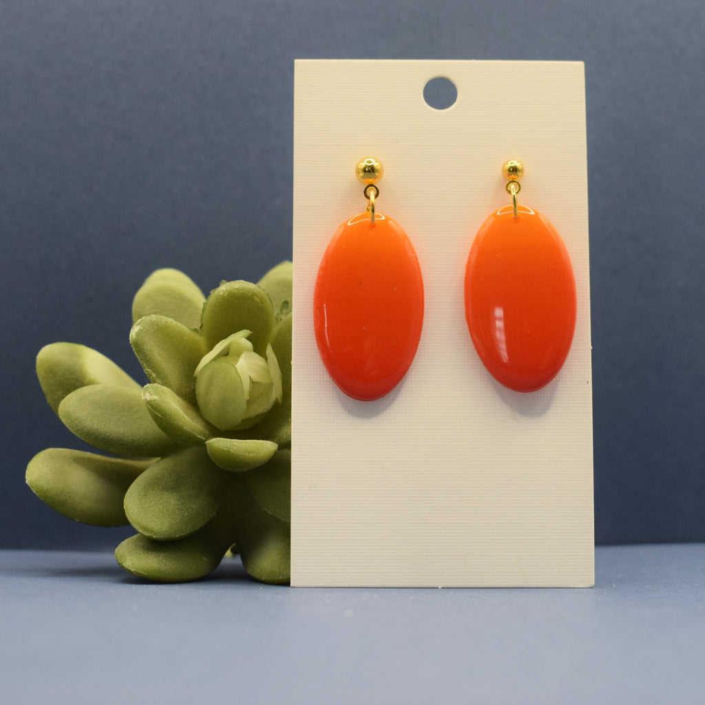 Ombré Oval Dangle Earrings
