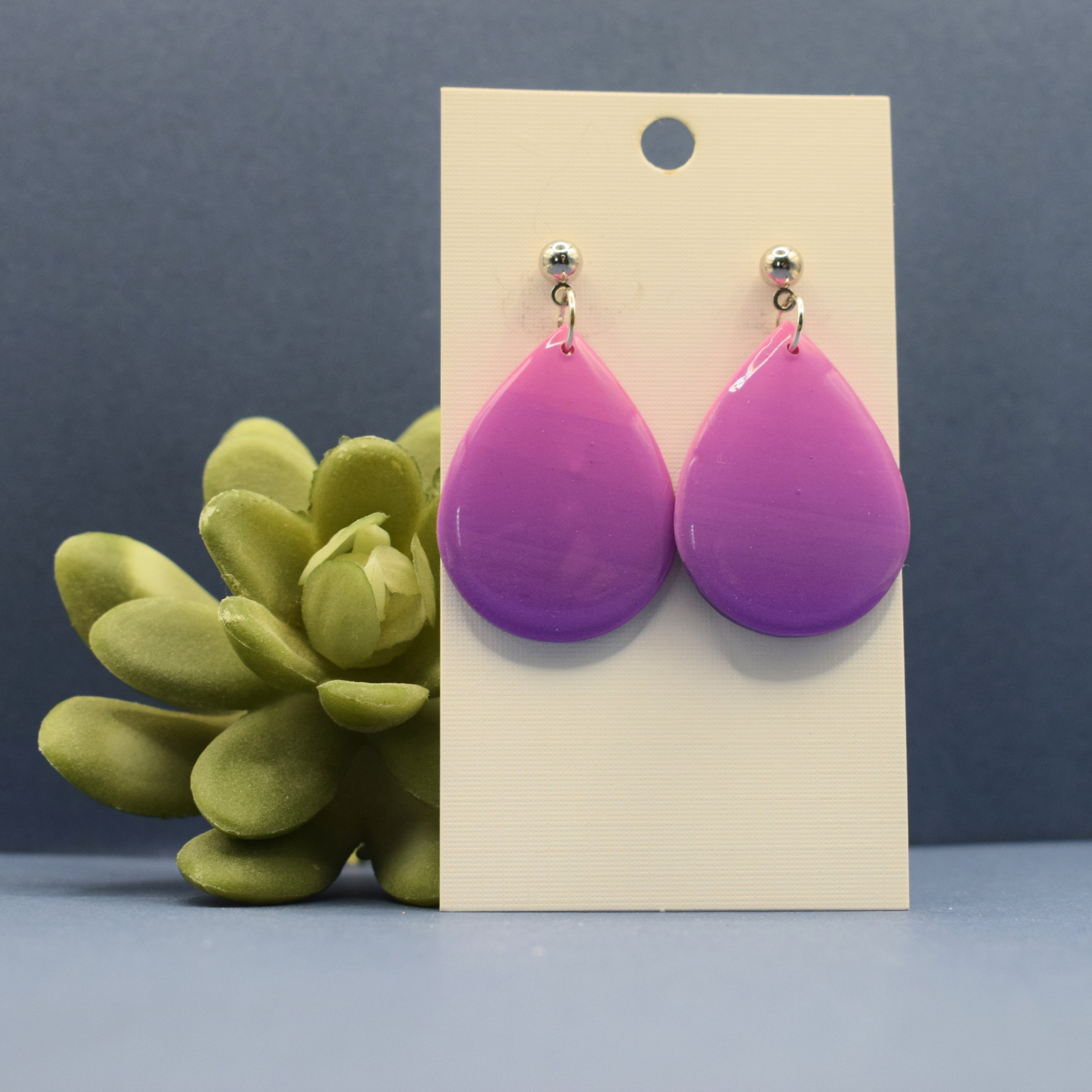 Ombré Teardrop Dangle Earrings