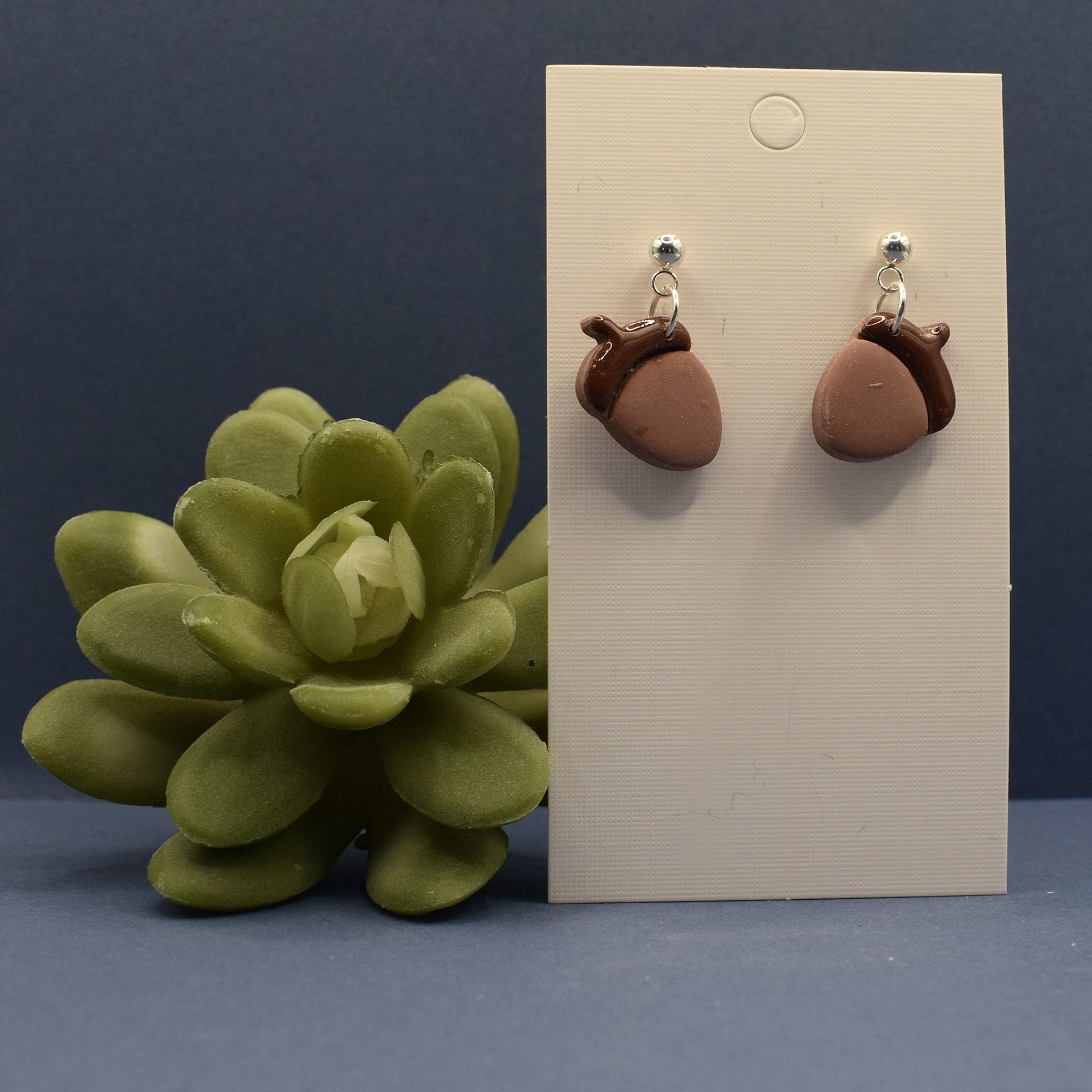 Acorn Dangle Earrings - Mocha