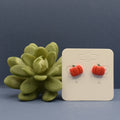 Pumpkin Stud Earrings - Orange