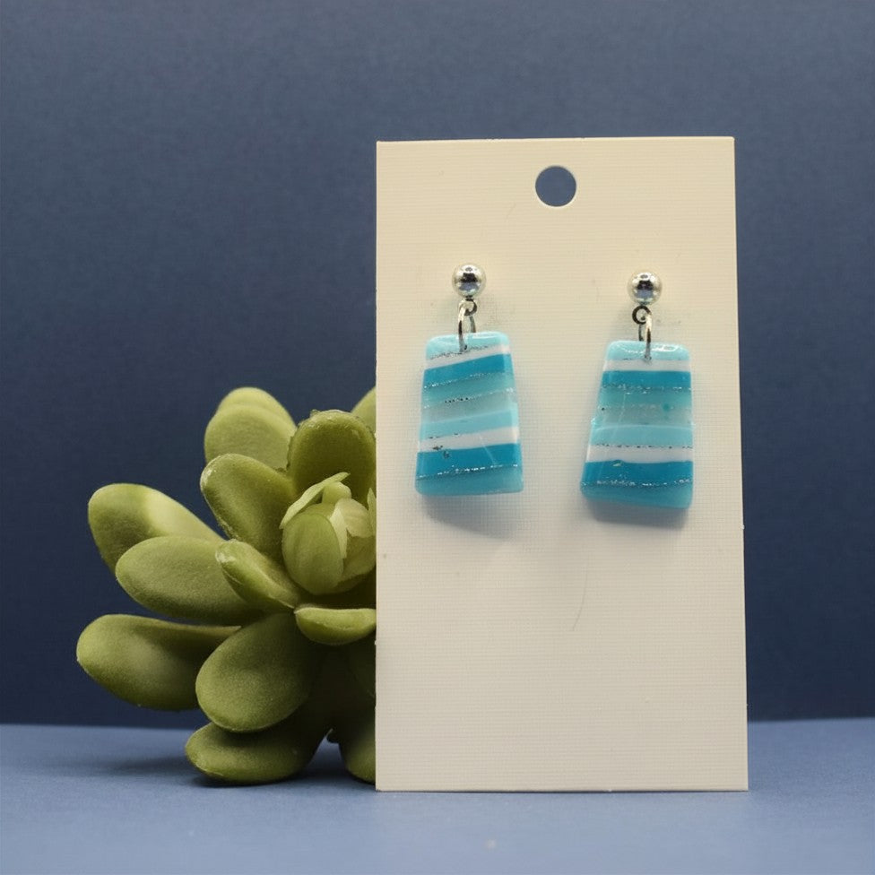 Candy Stripes - Tapered Rectangle Earrings
